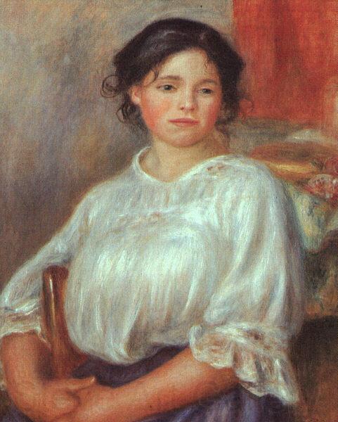 Pierre Renoir Young Girl Seated Norge oil painting art